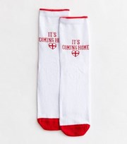 New Look White It's Coming Home England Football Socks